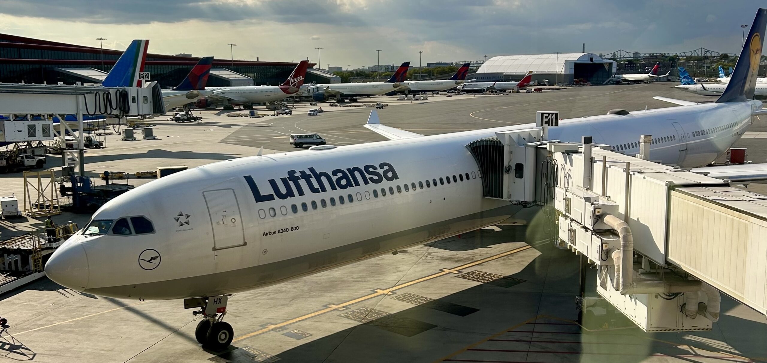 Lufthansa A340-600 inflight