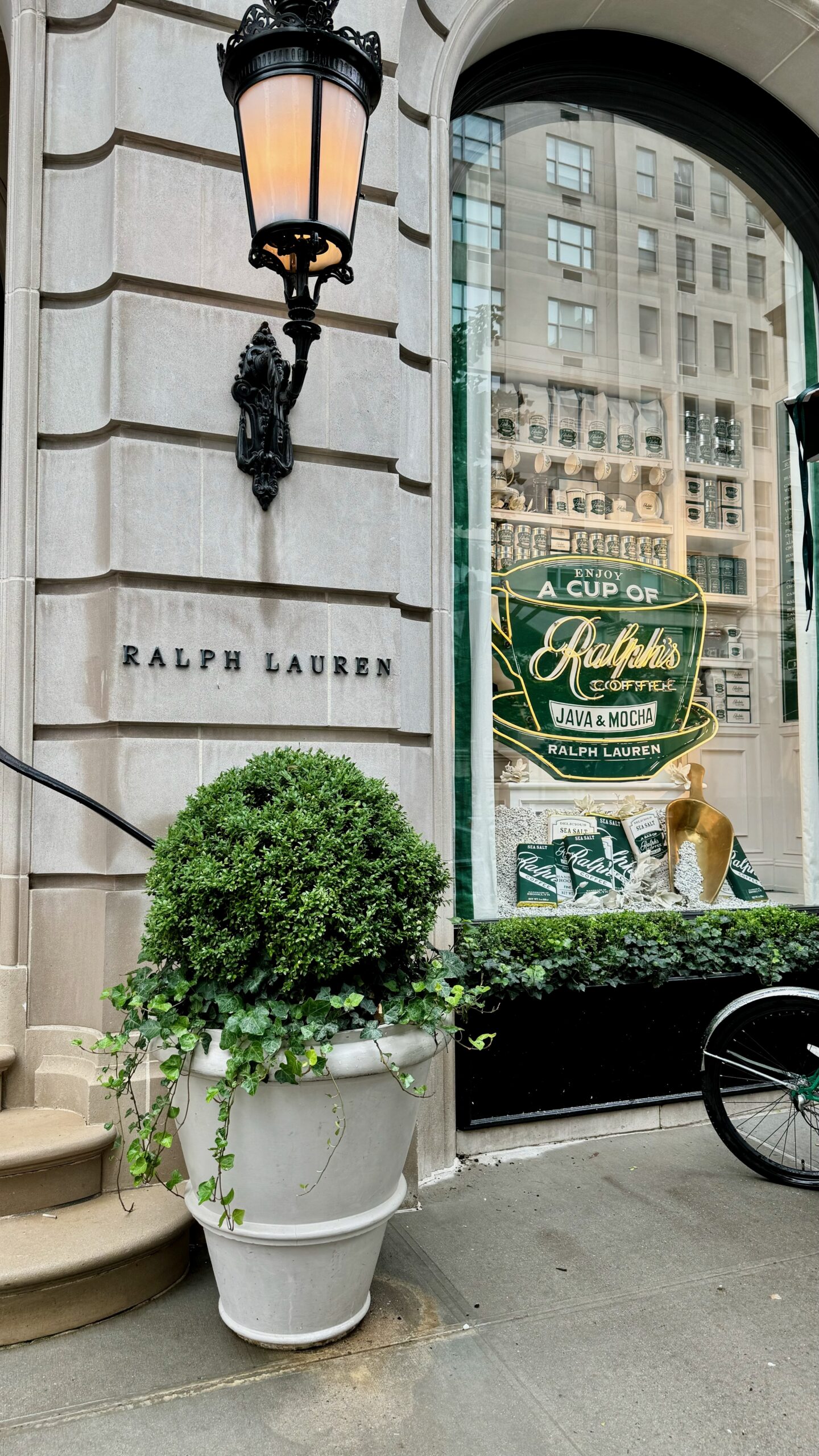 Ralph's Coffee storefront at the Ralph Lauren flagship in New York.