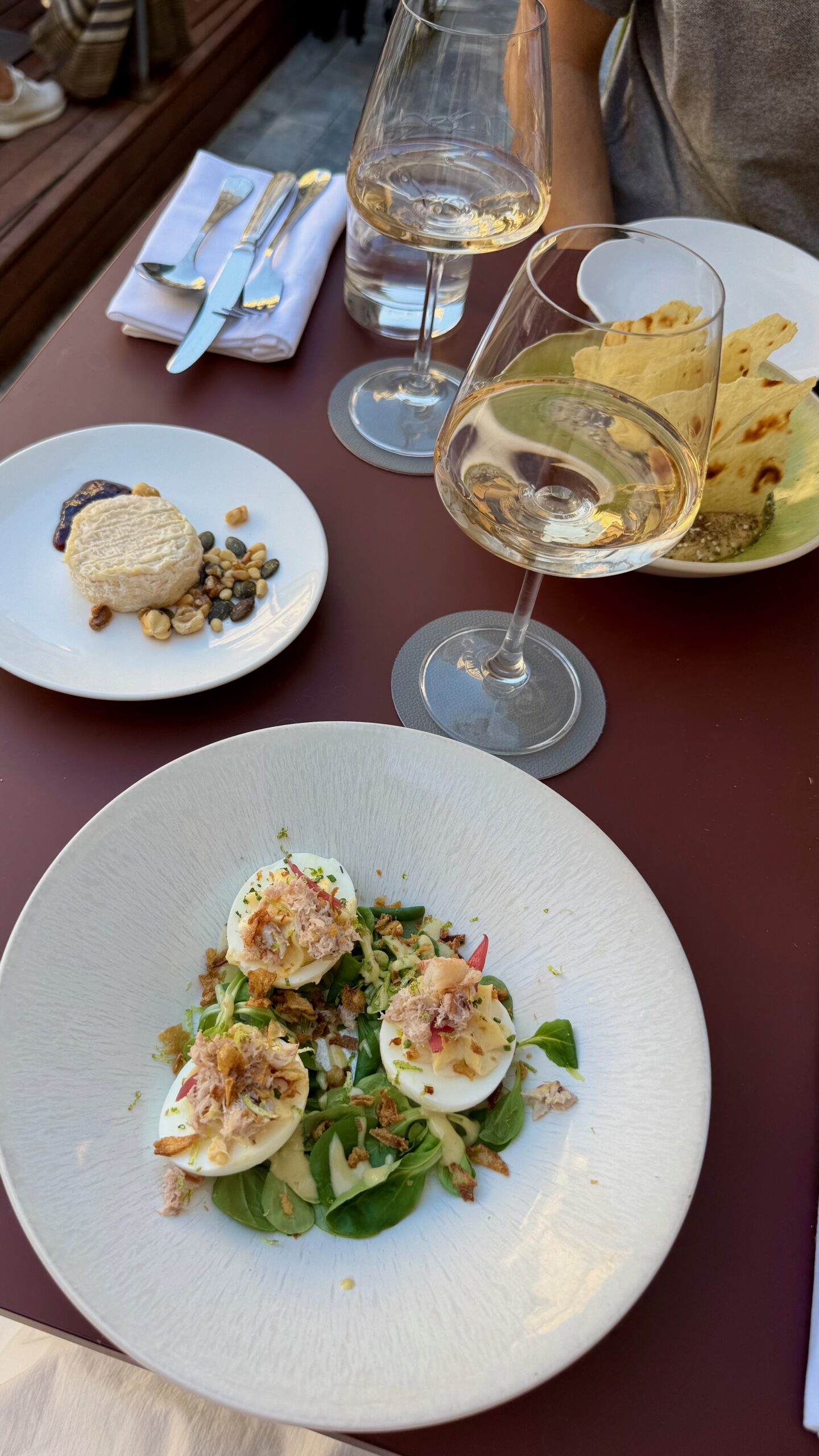 Sharing plates at the bar at Bibendum